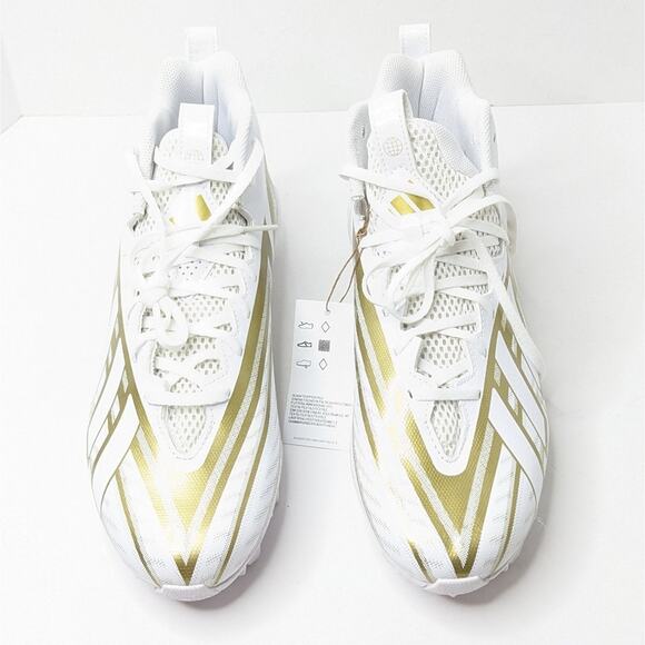 Adidas Freak Spark 23 Football Cleats, White/Gold, Men\'s 11.5 main image 5